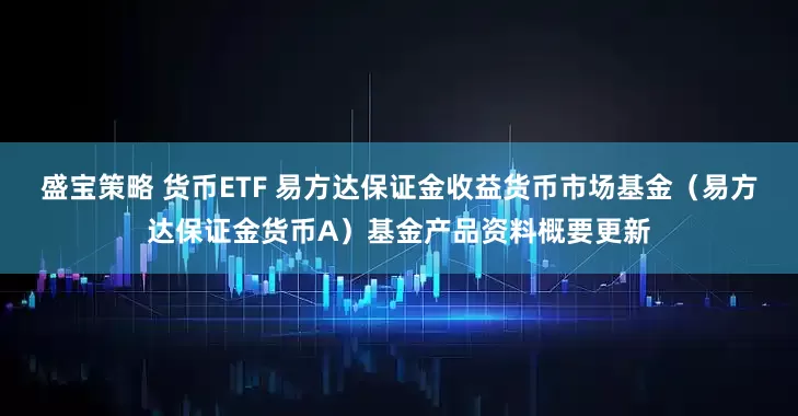 盛宝策略 货币ETF 易方达保证金收益货币市场基金（易方达保证金货币A）基金产品资料概要更新